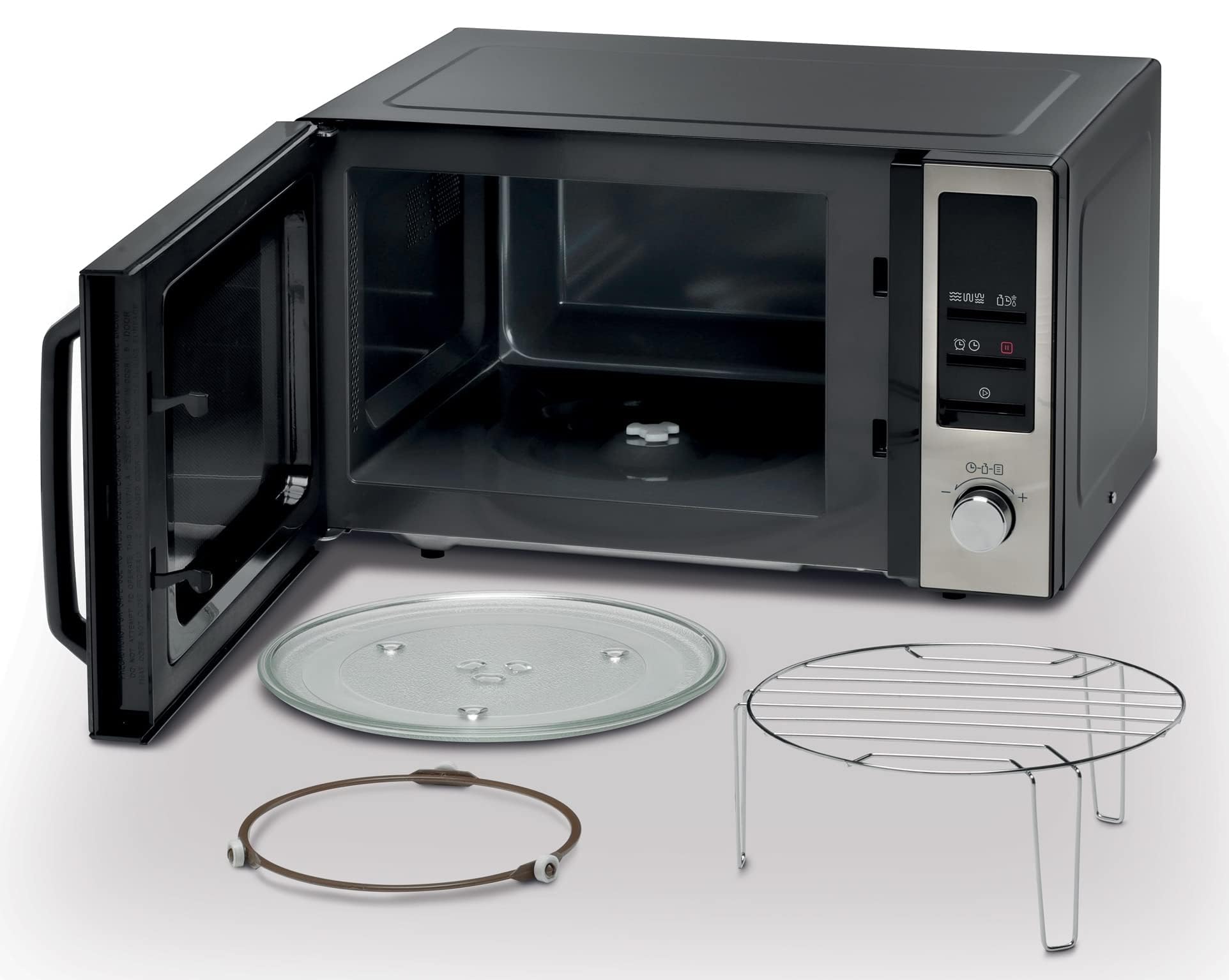 KENWOOD 25L Microwave Oven with Grill, Digital Display, فرن ميكروويف 25 لتر من الستانلس ستيل مع شواية من كينوود مزود بشاشة رقمية KENWOOD 25L Microwave Oven with Grill, Digital Display, فرن ميكروويف 25 لتر من الستانلس ستيل مع شواية من كينوود مزود بشاشة رقمية